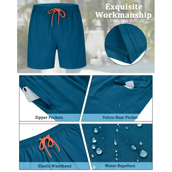Men Swimwear Boardshorts With Liner